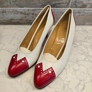 Bottega Veneta or Vero Cuoio Red/White Heels